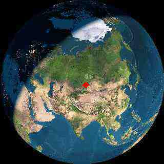 The View of 
the Earth from the space, with the special location of the Altai Territory
 (11 kb)