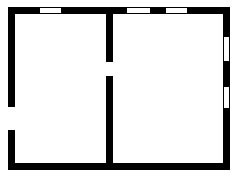 Lay-out of a five-wall house